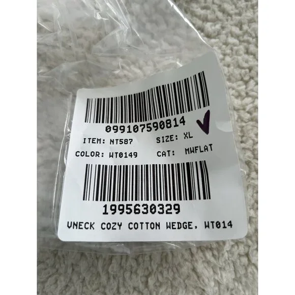 Madewell Wedged V-Neck Sweater Ivory Cotton Wool Blend Size XL NT587 - Picture 9 of 9